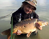 A carp caught from the Bottom Lake