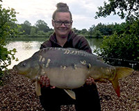A carp caught from the Bottom Lake