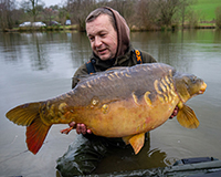 A carp caught from the Top Lake