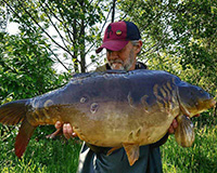 A carp caught from the Top Lake